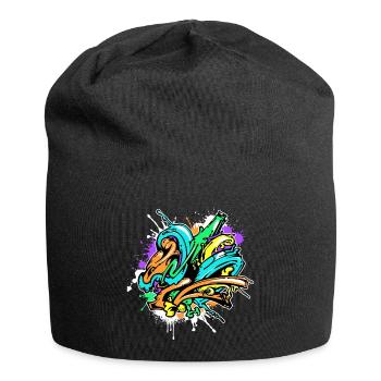 Art Graffiti Street Art Wildstyle Sprayer - Jersey Beanie - black - Front