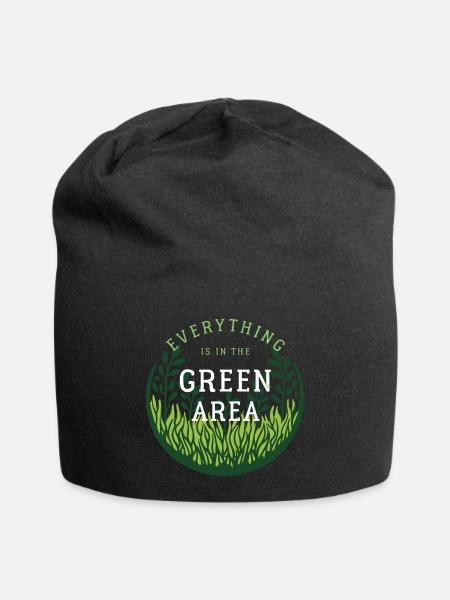 denglisch sprüche everything in the green area - Jersey-Beanie - Schwarz