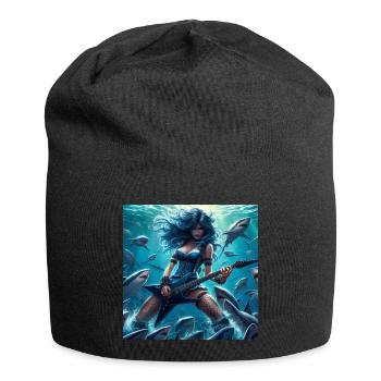 Métalleux parmi les requins - Bonnet en jersey - noir - Devant