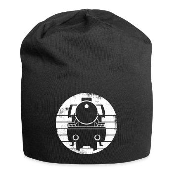 Dampflokomotive Zeichnung - Jersey-Beanie - Schwarz - Vorne