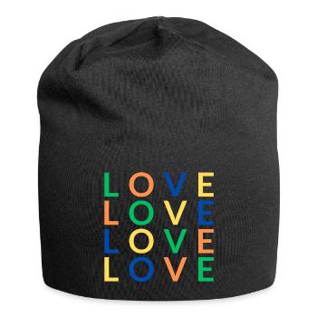 4 Love color - Jersey-Beanie - Schwarz - Vorne