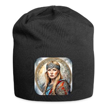 Stolze Wikingerin Germanin Schildmaid - Jersey-Beanie - Schwarz - Vorne