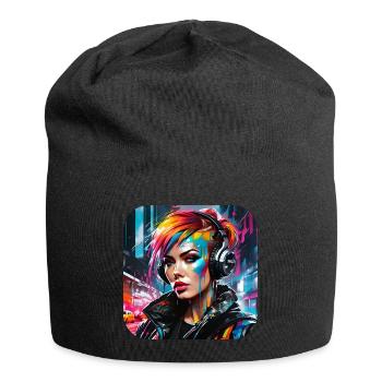 Fille Cyberpunk cool X - Bonnet en jersey - noir - Devant