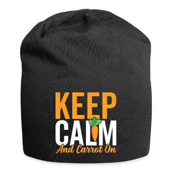 Carrot On Gardening Gardener Plants Expert Garden - Jersey Beanie - black - Front