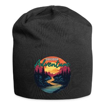 Jäger Bergsteiger Wanderer Abenteuer - Jersey-Beanie - Schwarz - Vorne