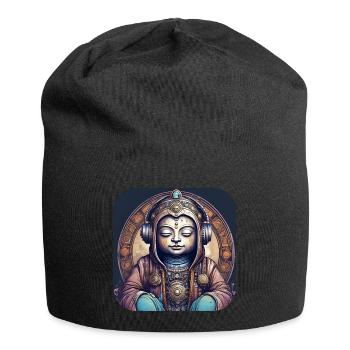Mystical Spiritual Buddha - Jersey Beanie - black - Front