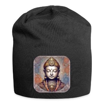 Mystical Spiritual Buddha - Jersey Beanie - black - Front