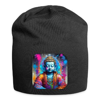 Mystical Spiritual Buddha - Jersey Beanie - black - Front