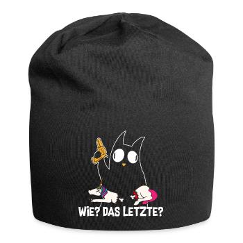 How The Last Cat Eats Unicorn Cats - Jersey Beanie - black - Front