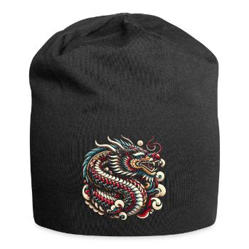 Majestic Oriental Dragon - Jersey Beanie - black - Front