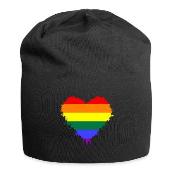 LGBTQ CSD GAY LOVE - Jersey-Beanie - Schwarz - Vorne
