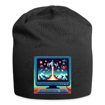 Retro Airplane Game - Jersey Beanie - black - Front