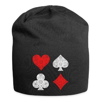 Gambling Roulette Lottery Poker Gambling Casino - Jersey Beanie - black - Front