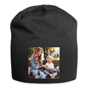 Mère et fils - Bonnet en jersey - noir - Devant
