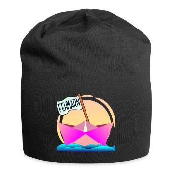 FEHMARN OSTSEEINSEL BOOTFAHREN - Jersey-Beanie - Schwarz - Vorne