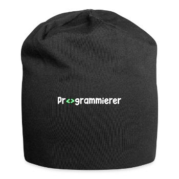 Programmierer Computerfreak Skripting Code Nerd - Jersey-Beanie - Schwarz - Vorne