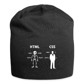Code Css C++ Php Java Developer Code Scripting - Jersey Beanie - black - Front