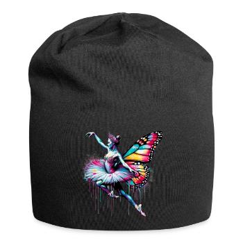 Ballerina mit Schmetterlingsflügeln Schmetterlinge Tutu - Jersey-Beanie - Schwarz - Vorne