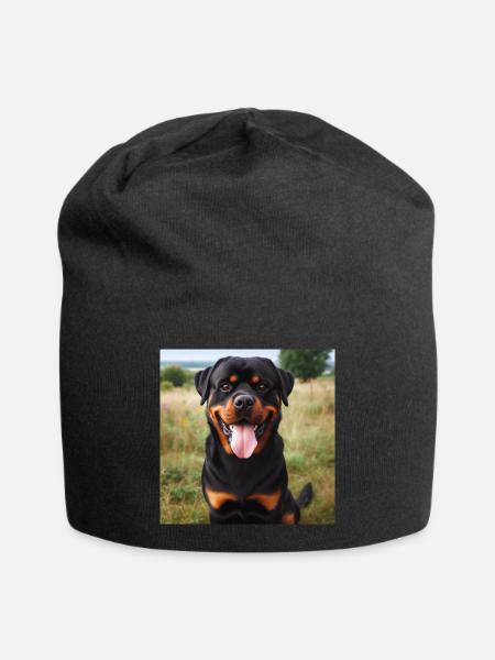 Rottweiler - Jersey-Beanie - Schwarz