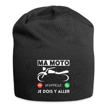 Ma moto m'appelle je dois y aller - Bonnet en jersey - noir - Devant