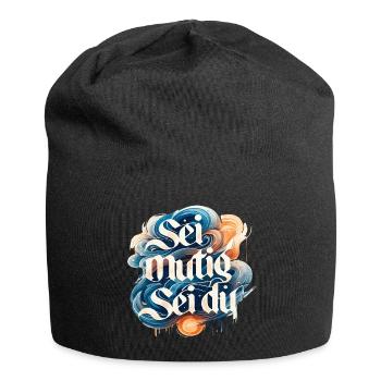 Be brave, be you great - Jersey Beanie - black - Front