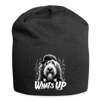 Schapendoes Was geht ab Gangsta cool Hund Geschenk - Jersey-Beanie - Schwarz - Vorne