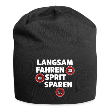 Gas Station Energy Refueling Statement Electricity Drive - Jersey Beanie - black - Front