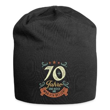 70 Jahre und noch nie war ich besser! - Jersey-Beanie - Schwarz - Vorne
