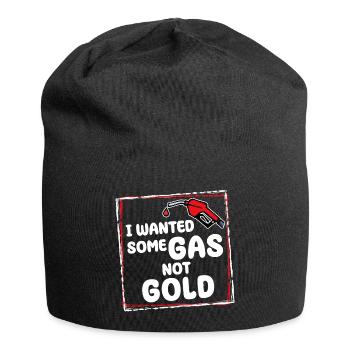 Gas Station Gasoline Refueling Diesel Statement Electricity - Jersey Beanie - black - Front