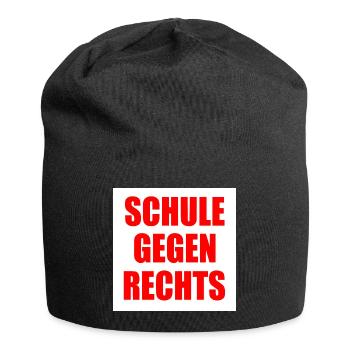 Schule gegen rechts - Jersey-Beanie - Schwarz - Vorne
