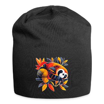 Paresseux | Œuvres d’art abstraites - Bonnet en jersey - noir - Devant