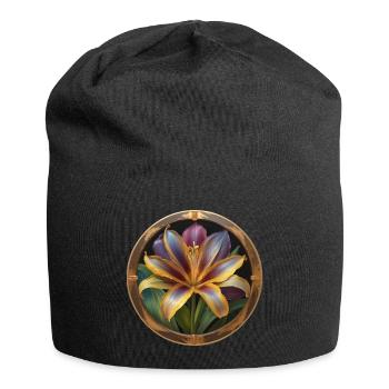 Fleur de lilas épanouie - Bonnet en jersey - noir - Devant