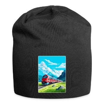 Glacier Express Switzerland Vintage Travel Poster - Jersey Beanie - black - Front