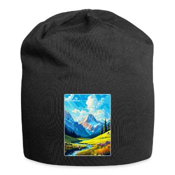 Berge Polen Vintage Reise Poster WPA - Jersey-Beanie - Schwarz - Vorne