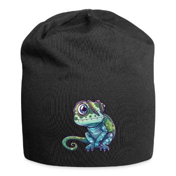 Amis caméléon aux grands yeux - Bonnet en jersey - noir - Devant