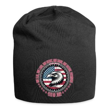 4TH OF JULY, ONE FLAG ONE HEART & NATION, PATRIOT - Jersey Beanie - black - Front