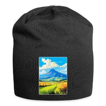 Mourne Mountains Vintage Travel Poster Souvenir - Jersey Beanie - black - Front