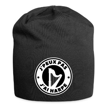 Ich kann keine Harfe haben - Jersey-Beanie - Schwarz - Vorne