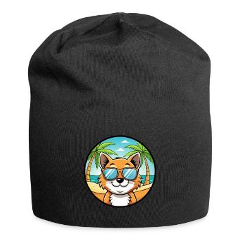 Bambino Cat Breed Cartoon Lunettes de soleil Beach - Bonnet en jersey - noir - Devant