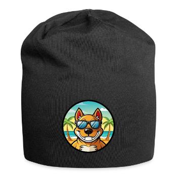 Cordoue Chien De Combat Race Dessin Animé Lunettes De Soleil Plage - Bonnet en jersey - noir - Devant