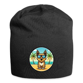Lancashire Heeler Chien Race Dessin Animé Lunettes De Soleil Plage - Bonnet en jersey - noir - Devant
