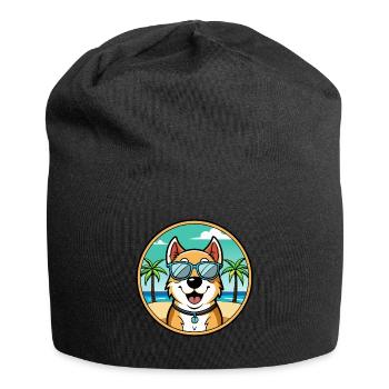 Berger d’Asie centrale Race Cartoon Beach - Bonnet en jersey - noir - Devant