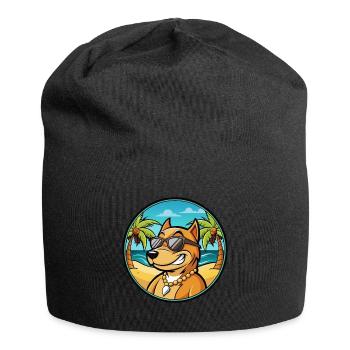 Cordoue Chien De Combat Race Dessin Animé Lunettes De Soleil Plage - Bonnet en jersey - noir - Devant