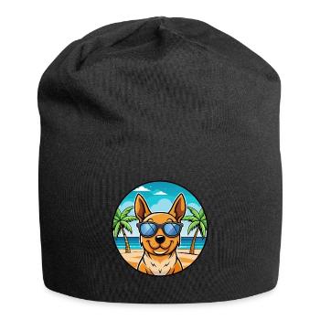 Lancashire Heeler Chien Race Dessin Animé Lunettes De Soleil Plage - Bonnet en jersey - noir - Devant