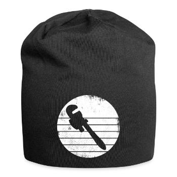 Pipe Wrench Drawing - Jersey Beanie - black - Front