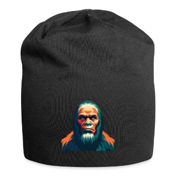 Big Foot Cartoon Figur Buntes Haustier Tier - Jersey-Beanie - Schwarz - Vorne