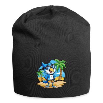 Blue Jay Lustige Cartoon Sommer Strand Sonnenbrille - Jersey-Beanie - Schwarz - Vorne