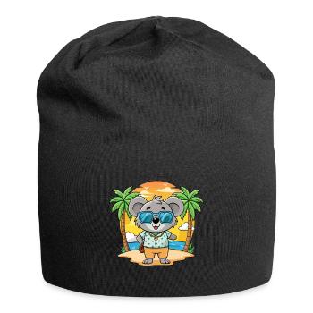 Koala Lustige Cartoon Sommer Strand Sonnenbrille - Jersey-Beanie - Schwarz - Vorne