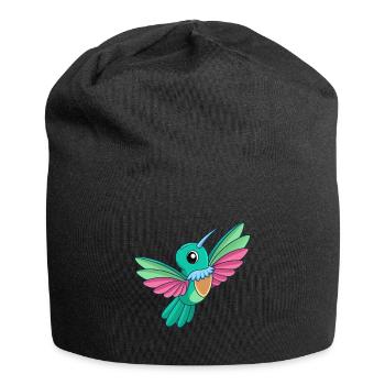 Colibri Mascotte mignonne Personnage de dessin animé Kawaii - Bonnet en jersey - noir - Devant