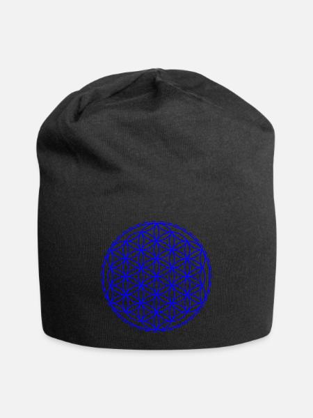 Flower of Life | Farbe änderbar - Jersey-Beanie - Schwarz